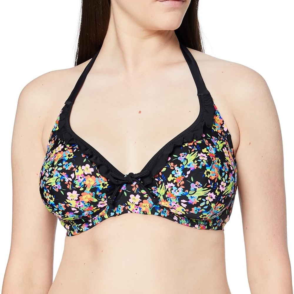 Pour Moi? Floral Halter Bikini Top